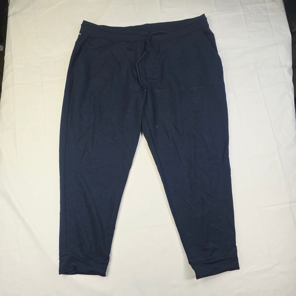 Athletic Works Jogger Sweatpants Men's 3XL Navy Blue Drawstring Knit Pants